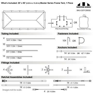 20x50 Master Series Frame Tent Top - Complete 20x50 Master Series Frame Tent Top - Complete
