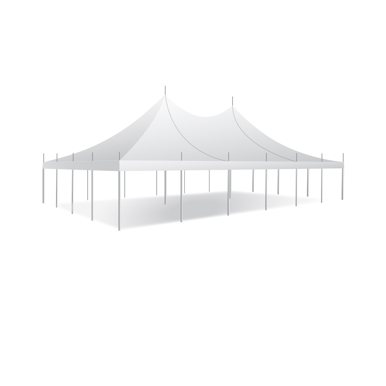 30' x 45' Premiere I Series High Peak Pole Tent, Sectional Tent Top, Complete