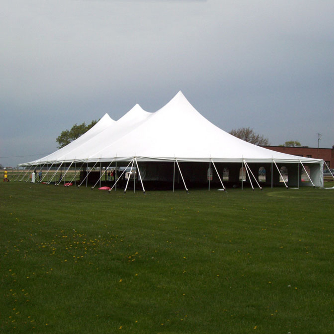 60' x 120' Premiere II Series High Peak Pole Tent, Sectional Tent Top, Complete