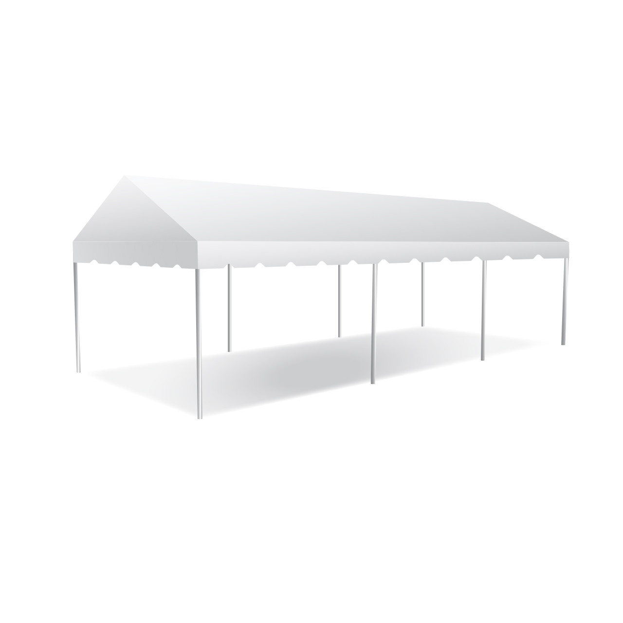 12' x 30' Classic Series Gable End Frame Tent, 1 Piece Tent Top, Complete