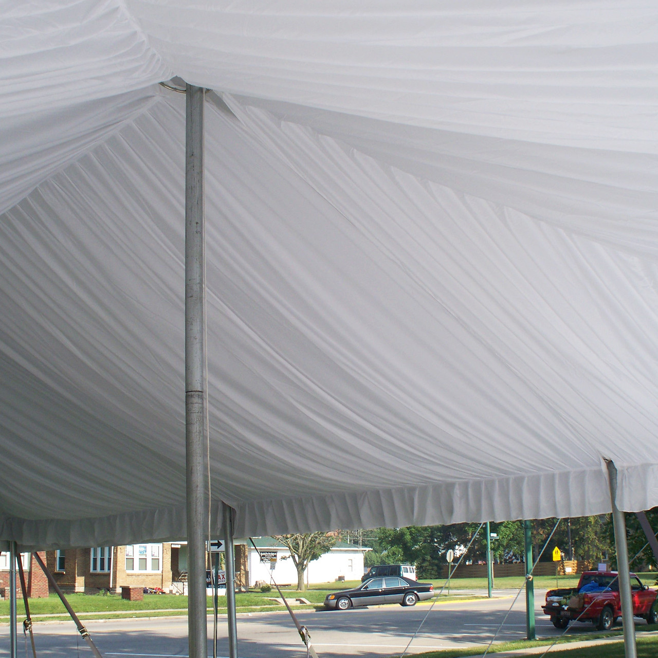 High quality Hi-Pro pole tent liner adding a rich look to the event.