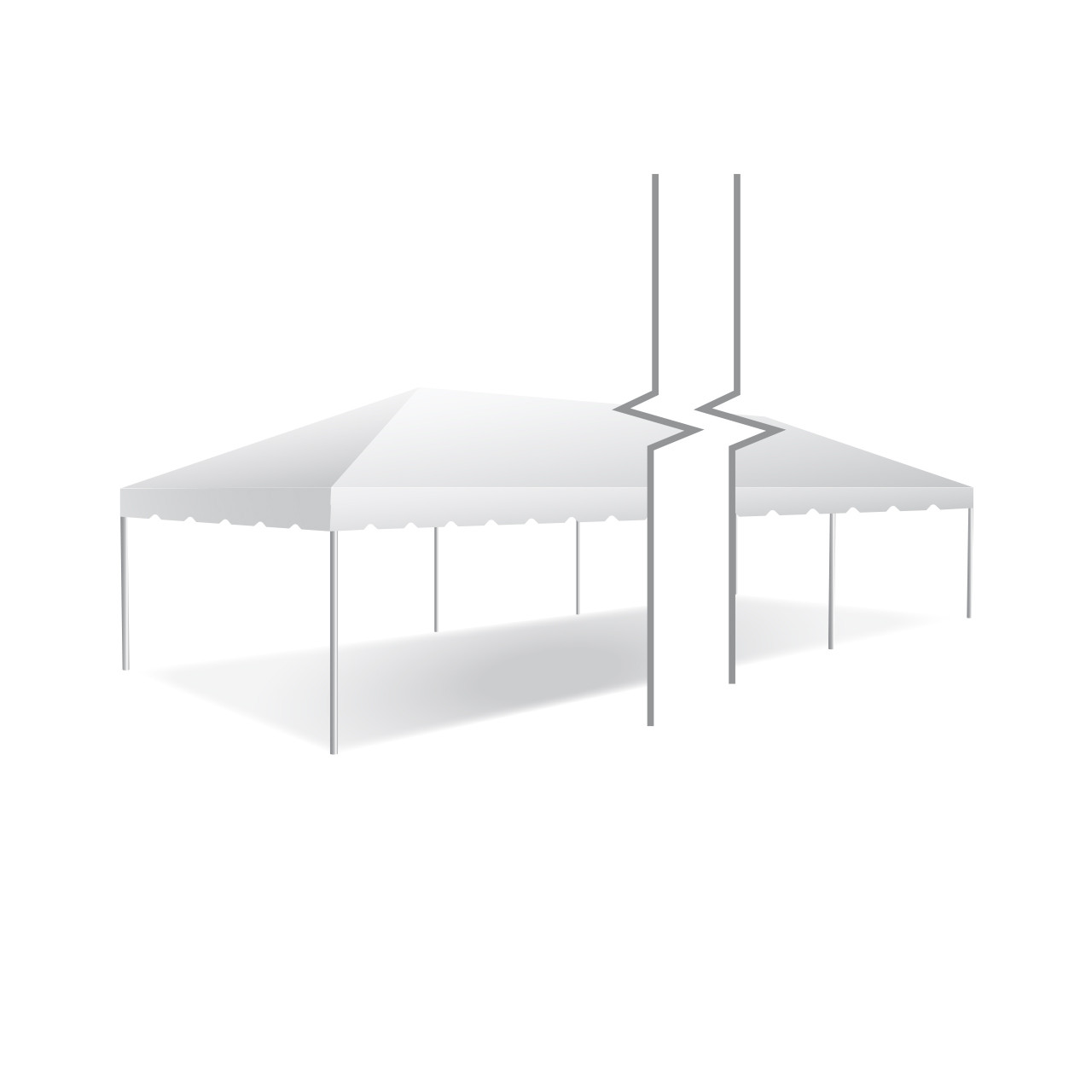 15' x 50' Classic Series Frame Tent, 1 Piece Tent Top, Complete