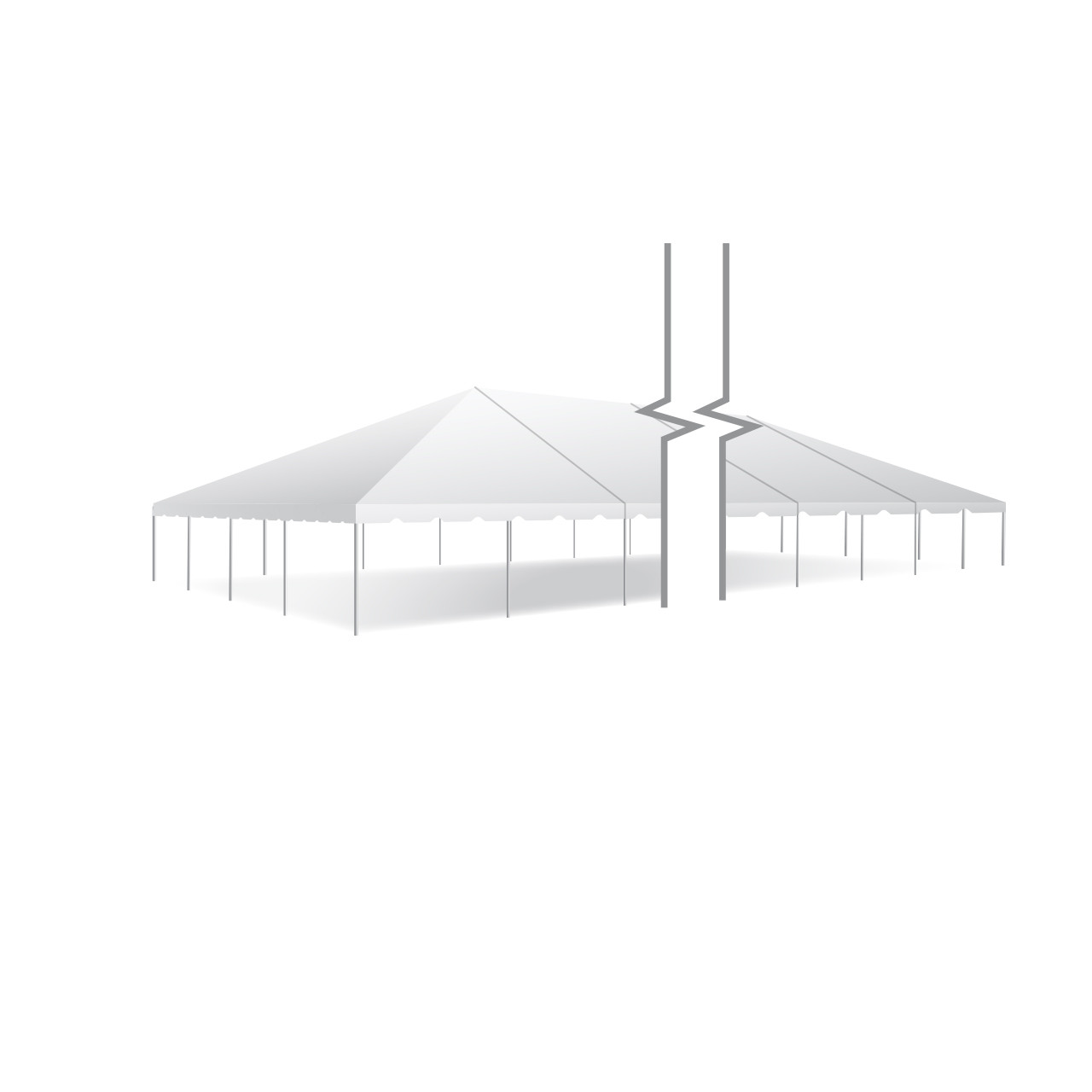 40' x 120' Classic Series Frame Tent, Sectional Tent Top, Complete