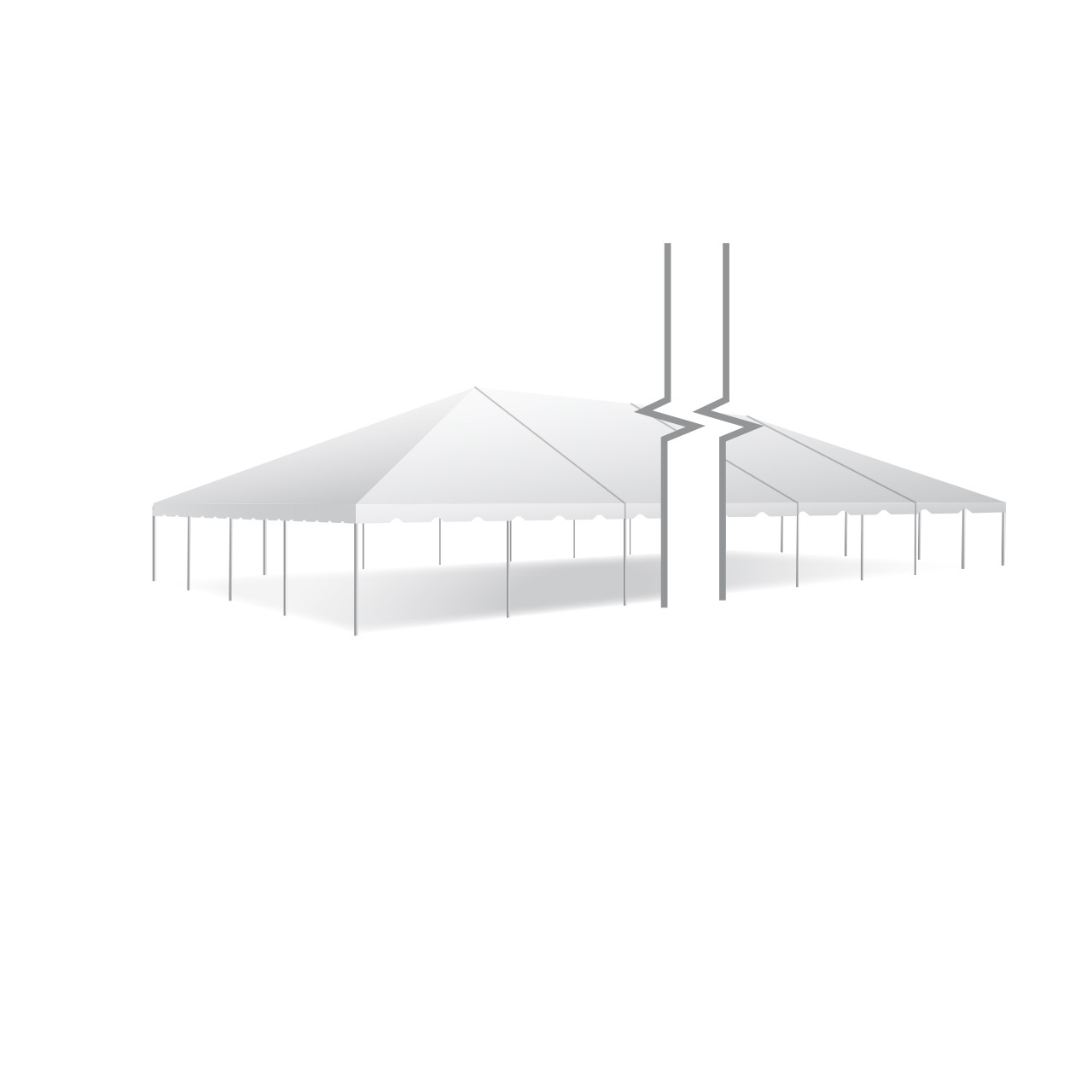 40' x 180' Classic Series Frame Tent, Sectional Tent Top, Complete