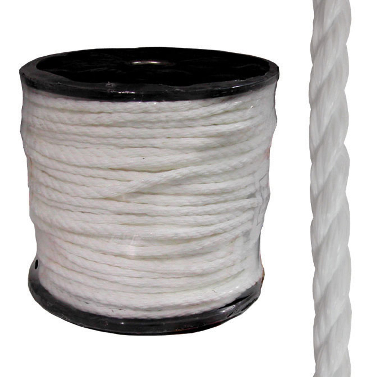 Rope, 1/4'' White, Polypropylene, 1200' per Spool