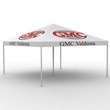 15x15 Classic Series Pole Tent Top - Logo Print