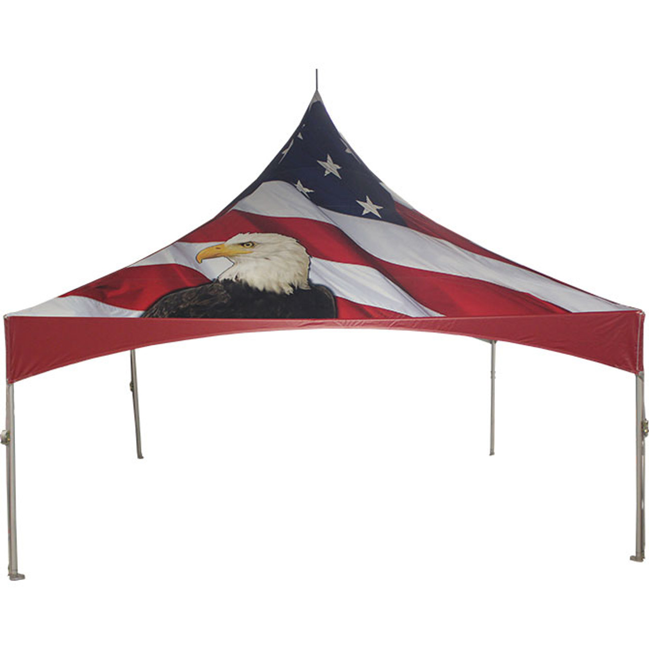 20' x 20' Pinnacle Series High Peak Frame Tent / Cross Cable MarqueeFull Digital Print, Complete