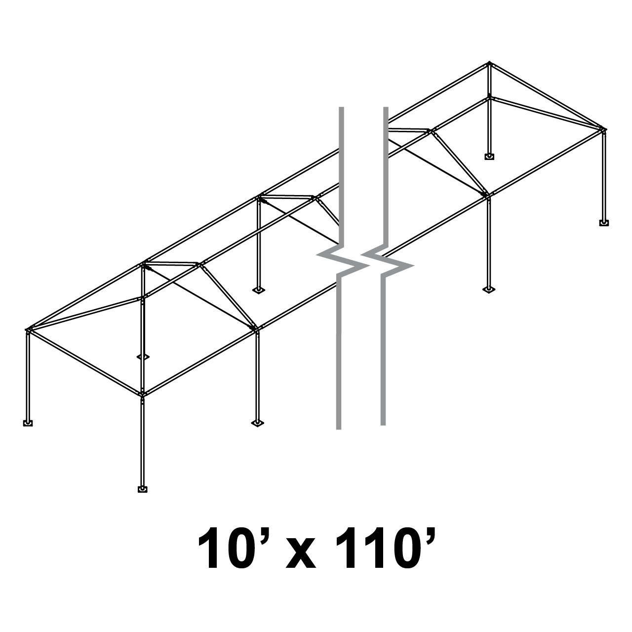 10' x 110' Classic Series Frame