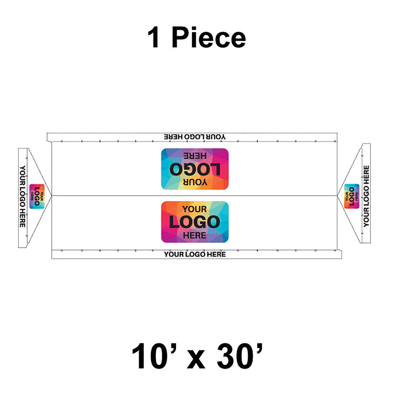 10' x 30' Classic Gable Frame Tent, 1 Piece, 16 oz. Ratchet Top Replacement