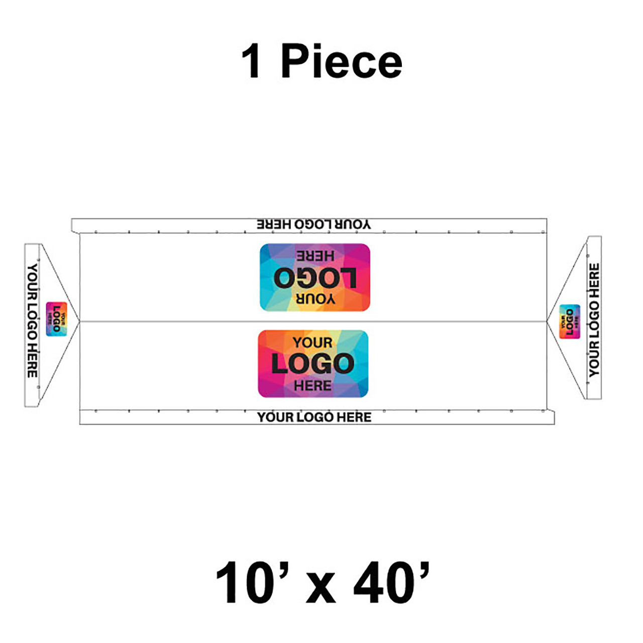 10' x 40' Classic Gable Frame Tent, 1 Piece, 16 oz. Ratchet Top Replacement