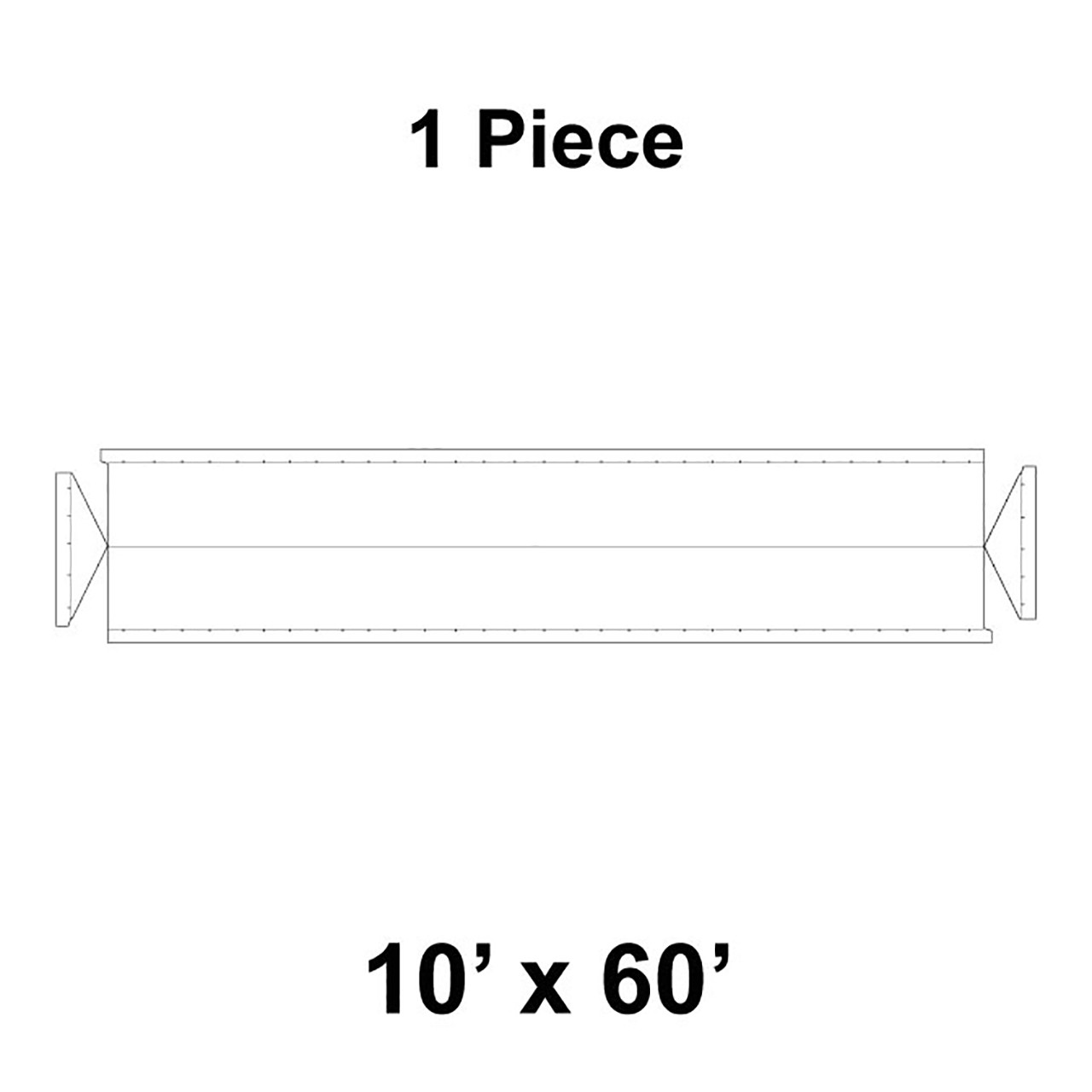 10' x 60' Classic Gable Frame Tent, 1 Piece, 16 oz. Ratchet Top Replacement