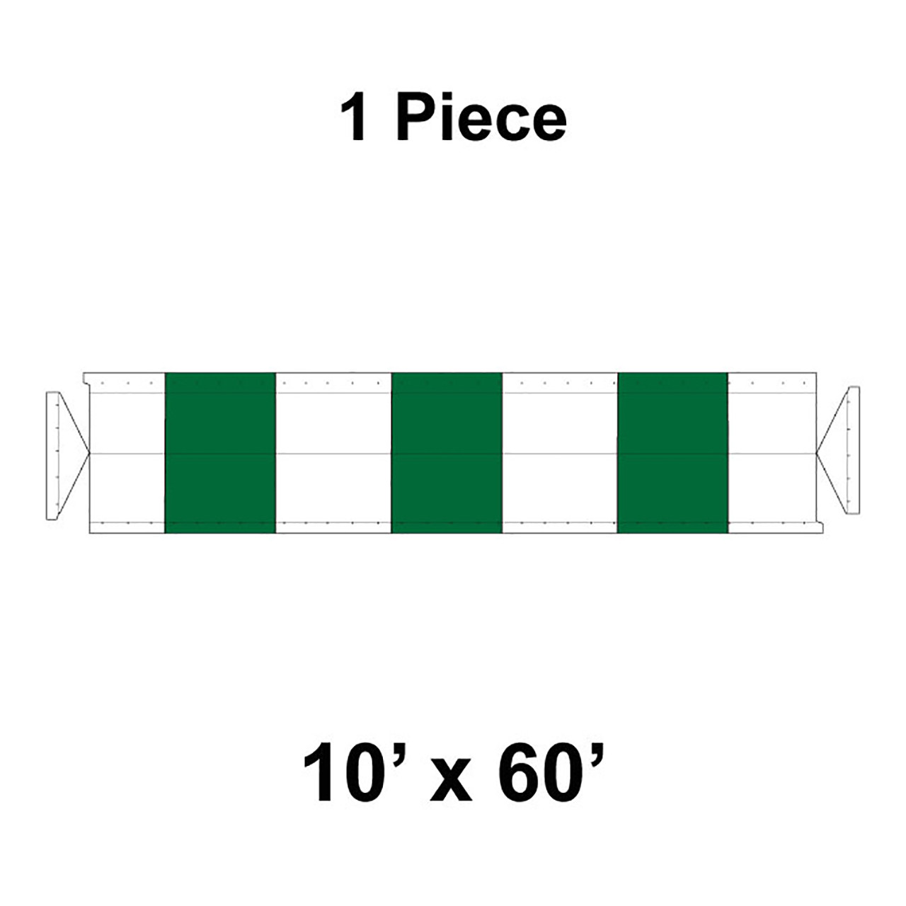 10' x 60' Classic Gable Frame Tent, 1 Piece, 16 oz. Ratchet Top Replacement