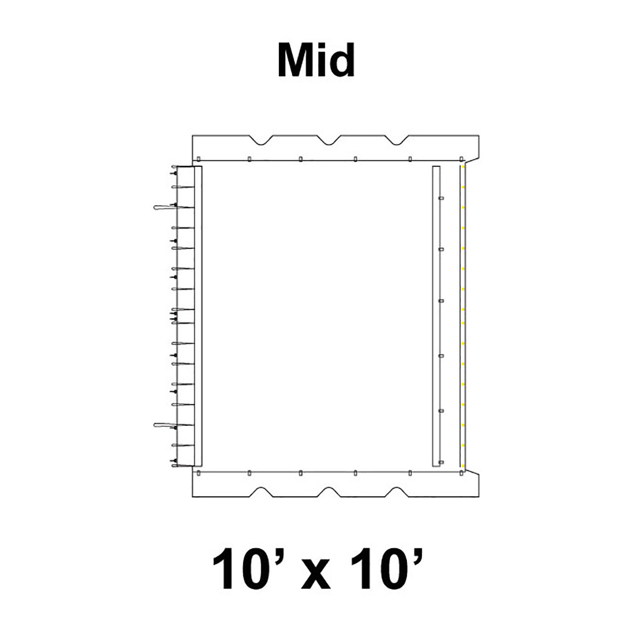 10' x 10' Classic Gable Frame Tent Top, Mid Section