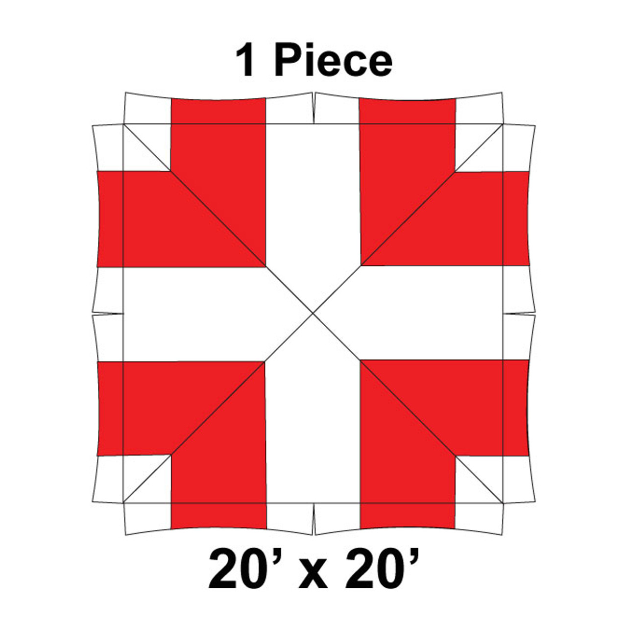 20' x 20' Master Frame Tent, 1 Piece, 16 oz. Ratchet Top