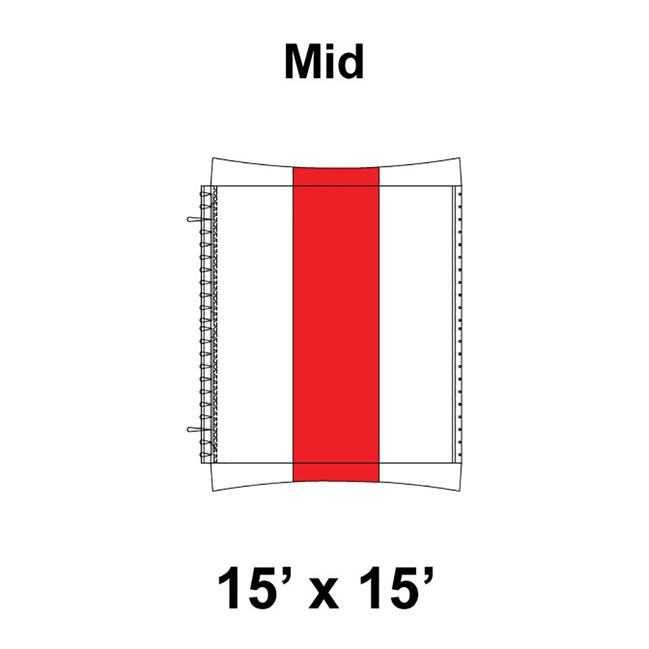 15' x 15' Master Frame Tent Top, Mid Section