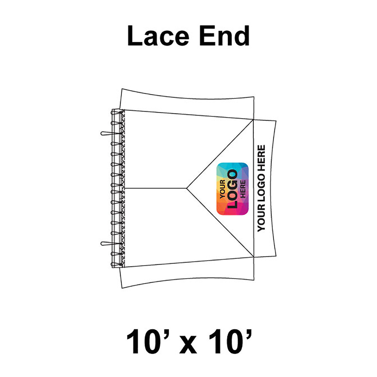 10' x 10' Master Frame Tent Top, Lace End