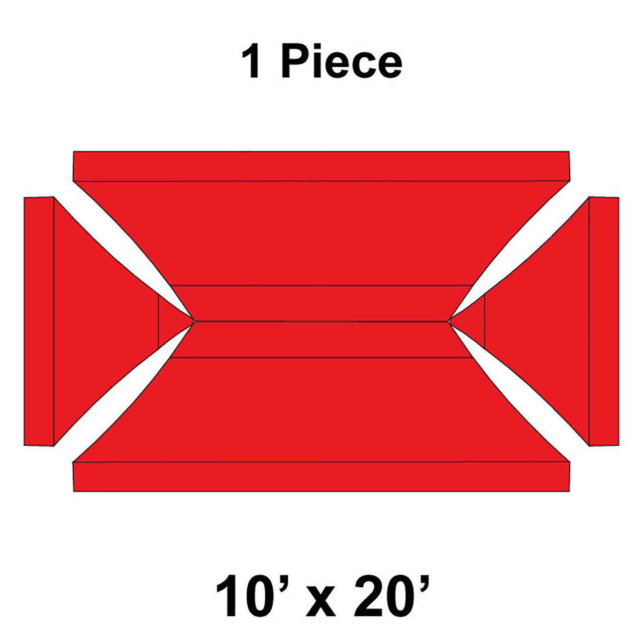 10'x20' Fast Shade Top Red