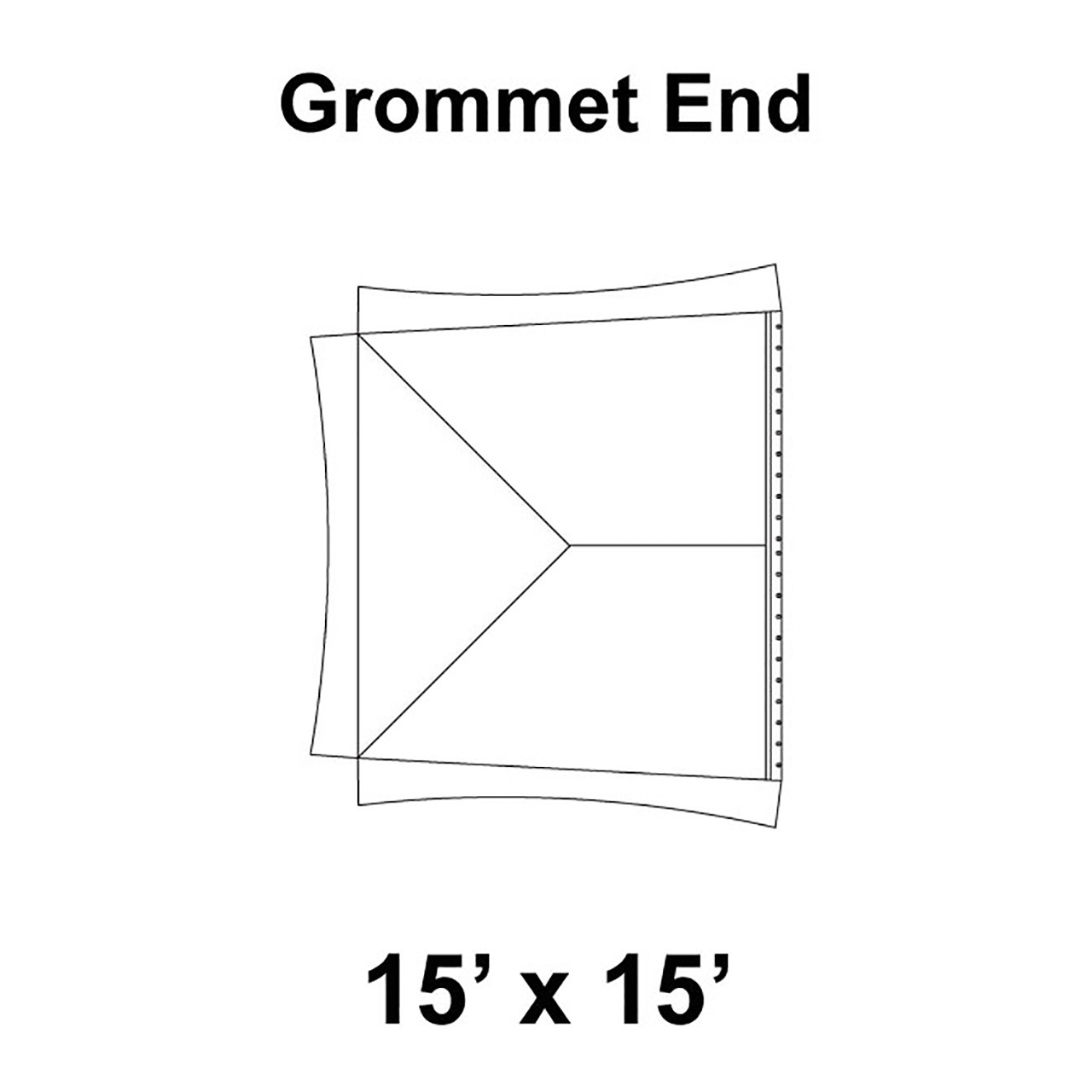 15' x 15' Master Frame Tent Top, Grommet End