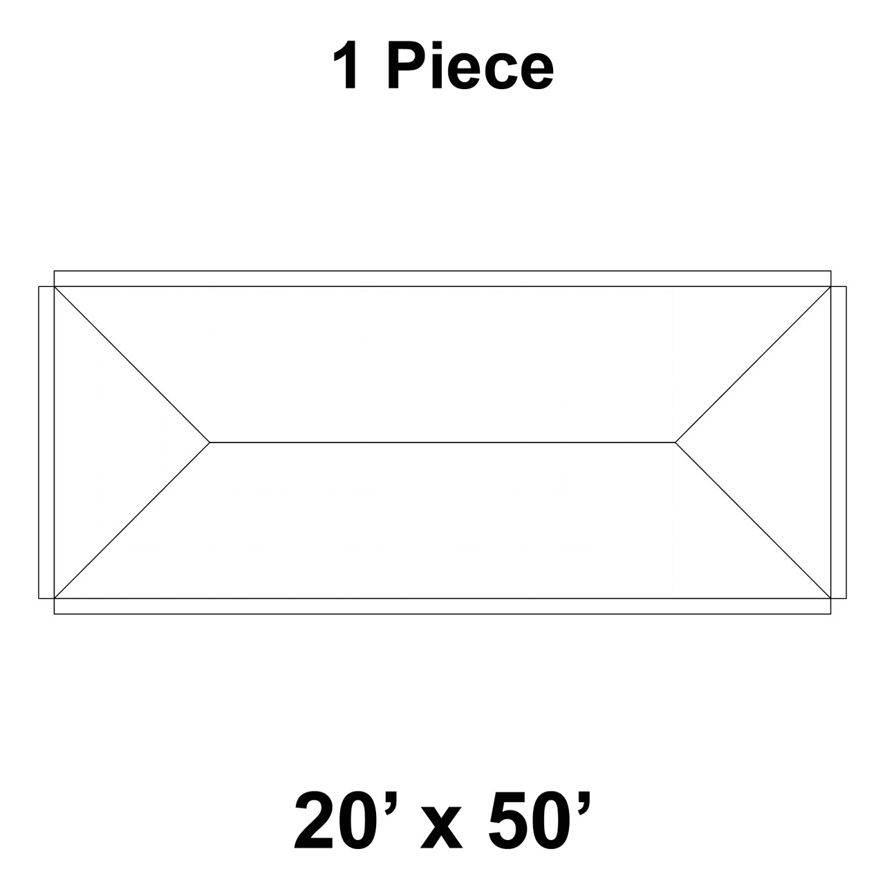 20' x 50' Premiere I Series High Peak Pole Tent, 1 Piece, 16 oz. Ratchet Top