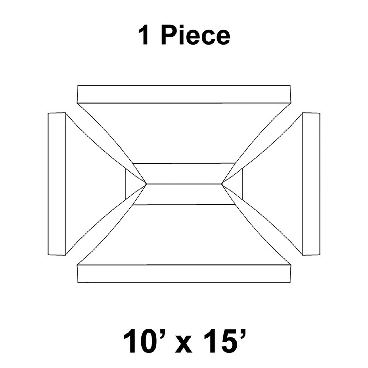 10' x 15' Fast Shade Pop Up Canopy, 1 Piece Top Only