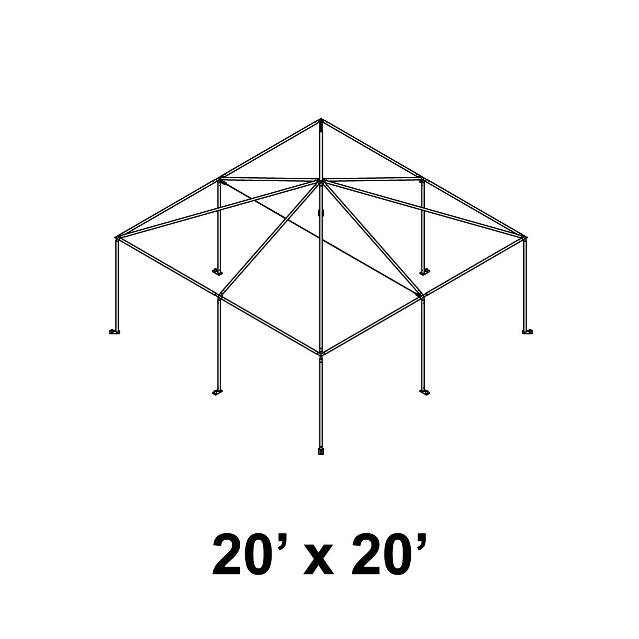 20' x 20' Master Series High Peak Frame