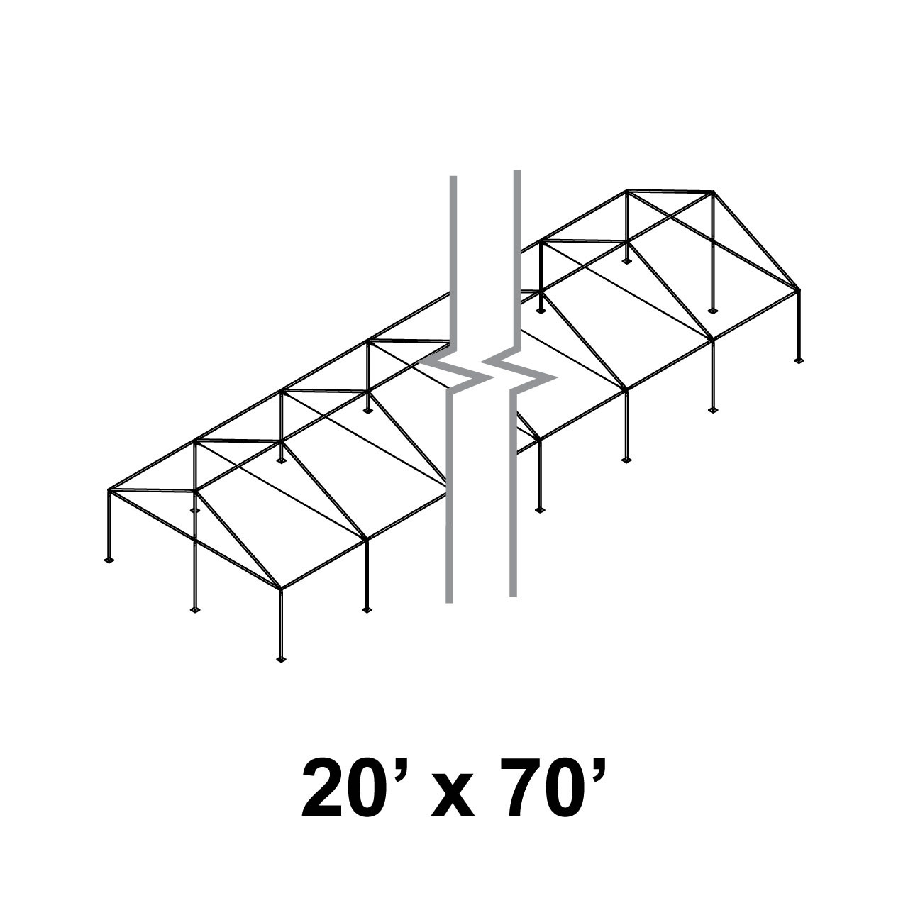 20' x 70' Gable Series Frame