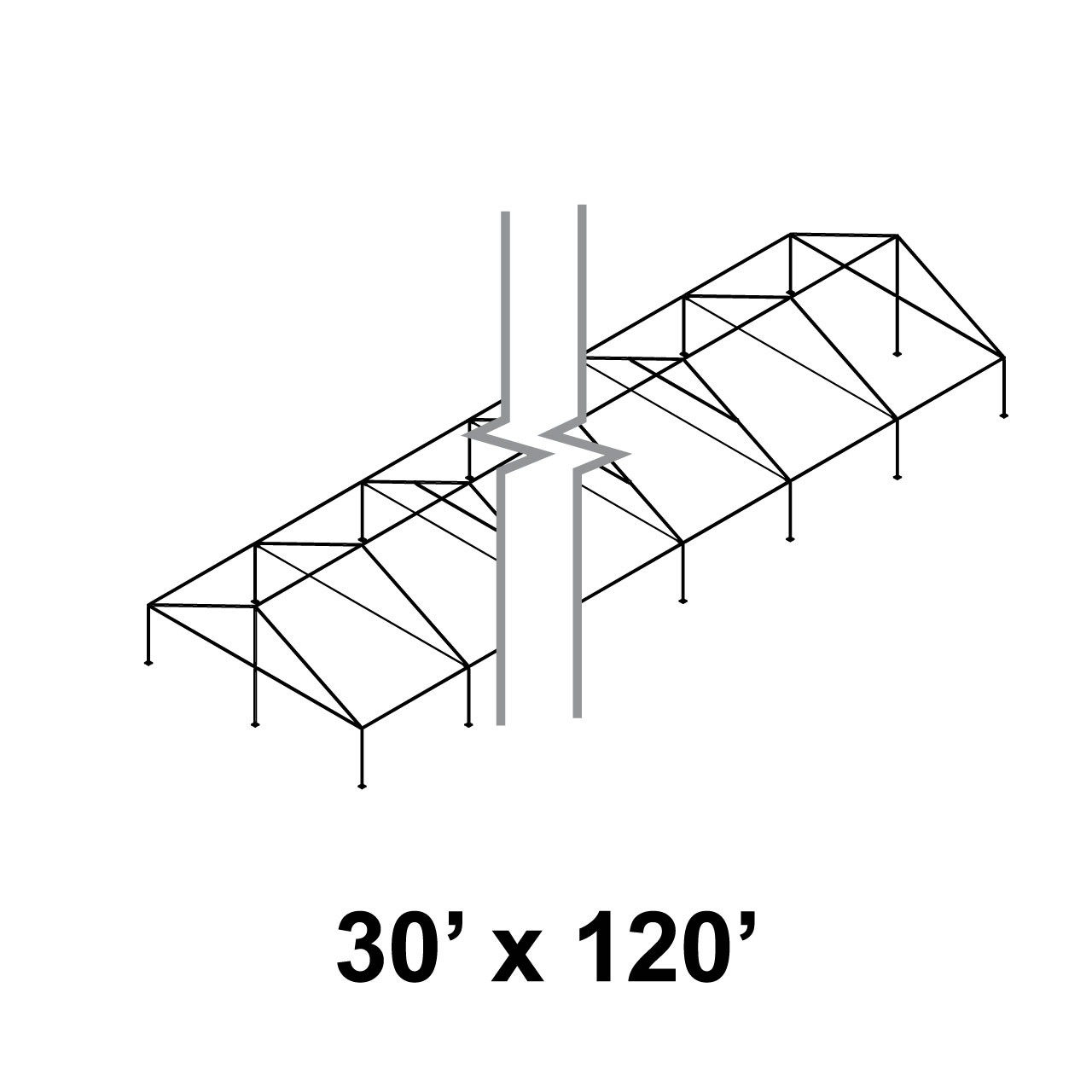 30' x 120' Gable Series Frame