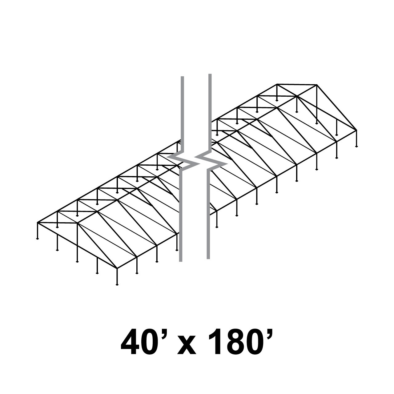 40' x 180' Gable Series Frame