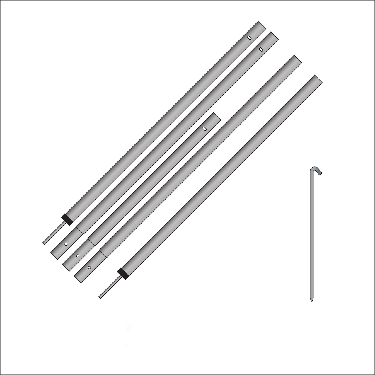 20' x 20' Presto Series Pole Canopy Kit