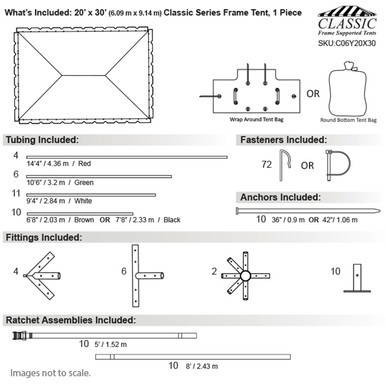 20x30 Frame Tent | Complete Commercial Event Tent Kit