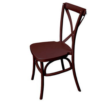 Chocolate Dover Cross Back Stacking Chair