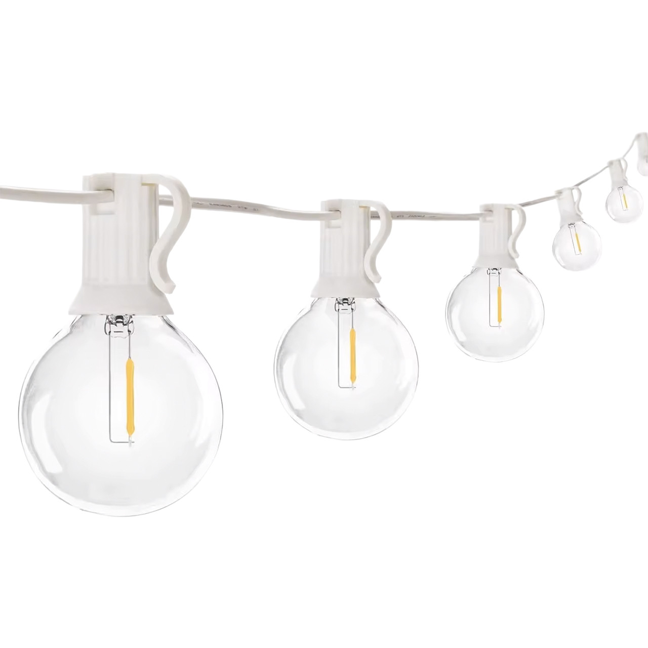 25' White Bistro String Lights