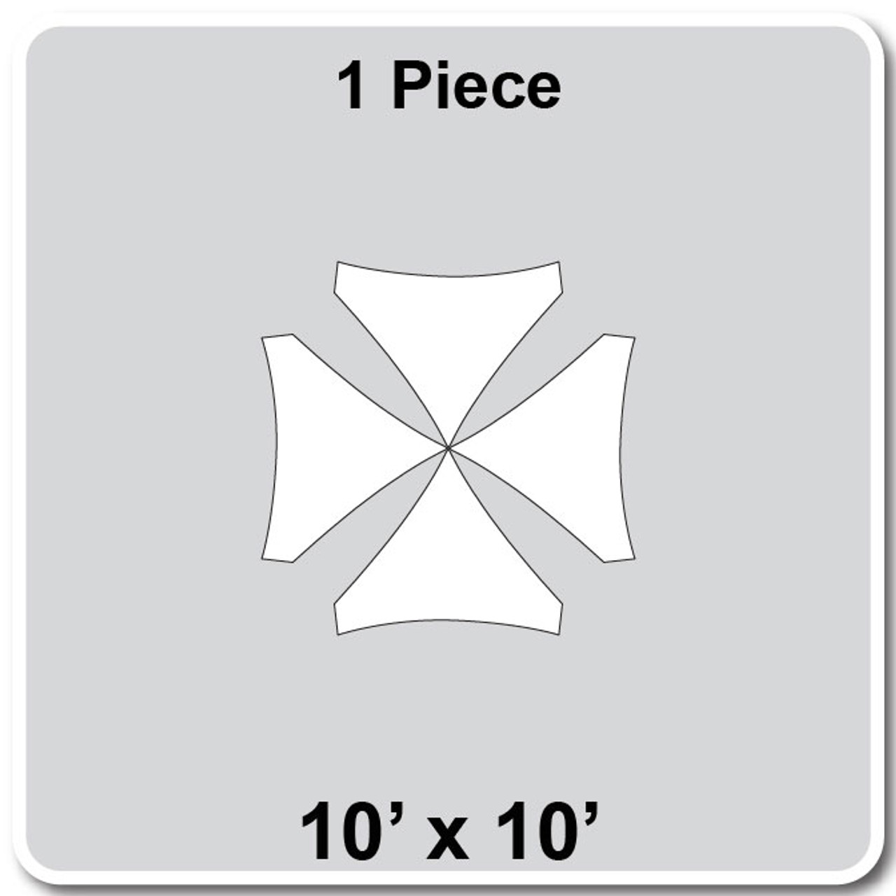 10' x 10' 16 oz. White Pinnacle Series Cross Cable Top