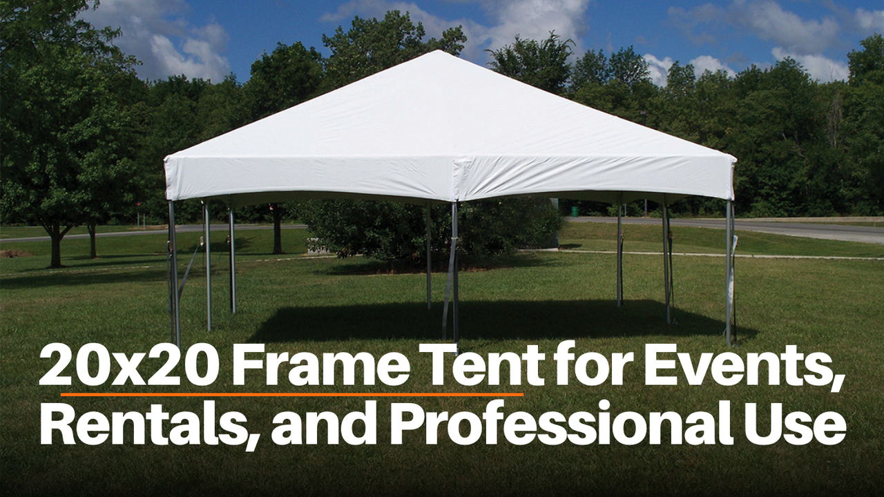 20x20 Frame Tent for Events, Rentals, and Professional Use