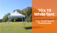 10 by 10 White Tent: Your Small Space Powerhouse