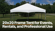 20x20 Frame Tent for Events, Rentals, and Professional Use