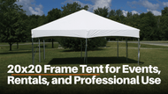 20x20 Frame Tent for Events, Rentals, and Professional Use