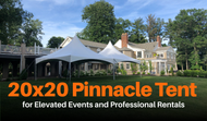 20x20 Pinnacle Tent for Elevated Events and Professional Rentals