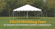 20x20 Wedding Tent for Elegant and Intimate Outdoor Celebrations 