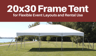 20x30 Frame Tent for Flexible Event Layouts and Rental Use
