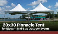 20x30 Pinnacle Tent for Elegant Mid-Size Outdoor Events