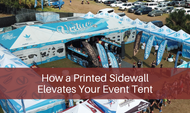 How a Printed Sidewall Elevates Your Event Tent 