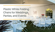 Plastic White Folding Chairs for Weddings, Parties, and Events