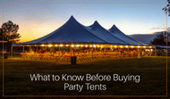 What to Know Before Buying Party Tents