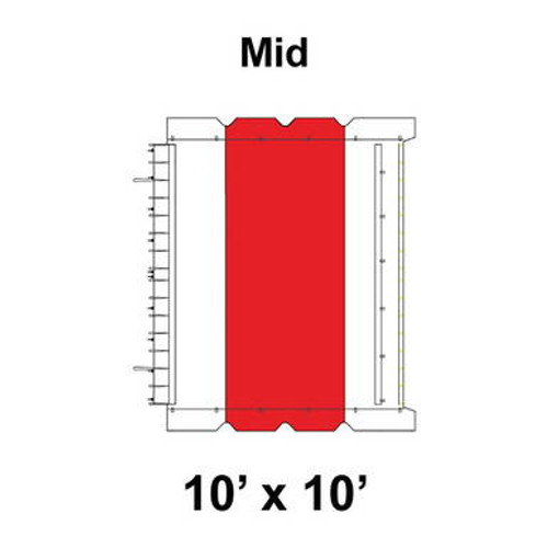10' x 10' Classic Frame Tent Mid, 16 oz. Ratchet Top, White and Red 10' x 10' Classic Frame Tent Mid, 16 oz. Ratchet Top, White and Red