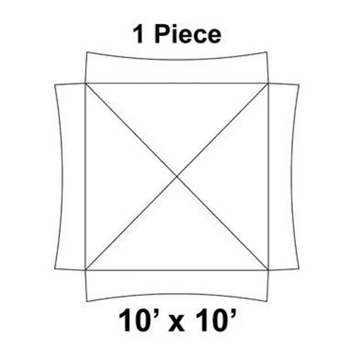 10' x 10' Master Series Frame Tent, 1 Piece, 16 oz. Ratchet Top, Solid White
