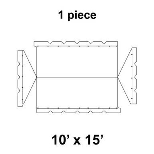 10' x 15' Gable Frame Tent, 1 Piece, 16 oz. Ratchet Top, Solid White 10' x 15' Gable Frame Tent, 1 Piece, 16 oz. Ratchet Top, Solid White