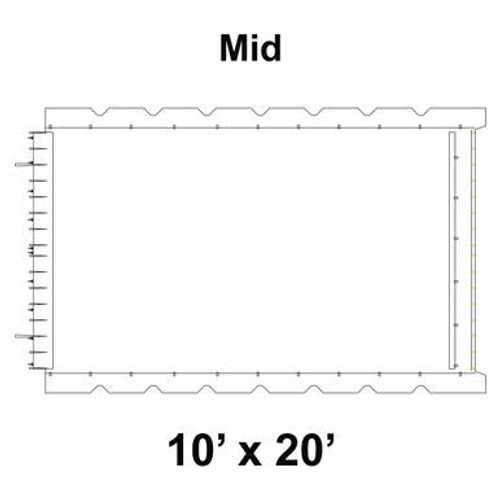 10' x 20' Classic Frame Tent Mid, 16 oz. Ratchet Top, Solid White 10' x 20' Classic Frame Tent Mid, 16 oz. Ratchet Top, Solid White