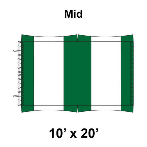 10' x 20' Master Series Frame Tent Mid, 16 oz. Ratchet Top, White and Forest Green 10' x 20' Master Series Frame Tent Mid, 16 oz. Ratchet Top, White and Forest Green