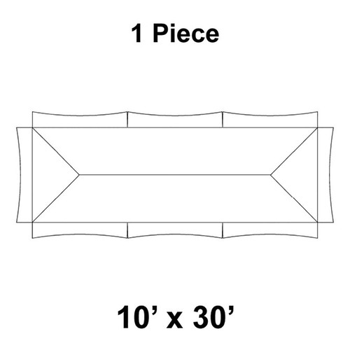 10' x 30' Master Series Frame Tent, 1 Piece, 16 oz. Ratchet Top, Solid White